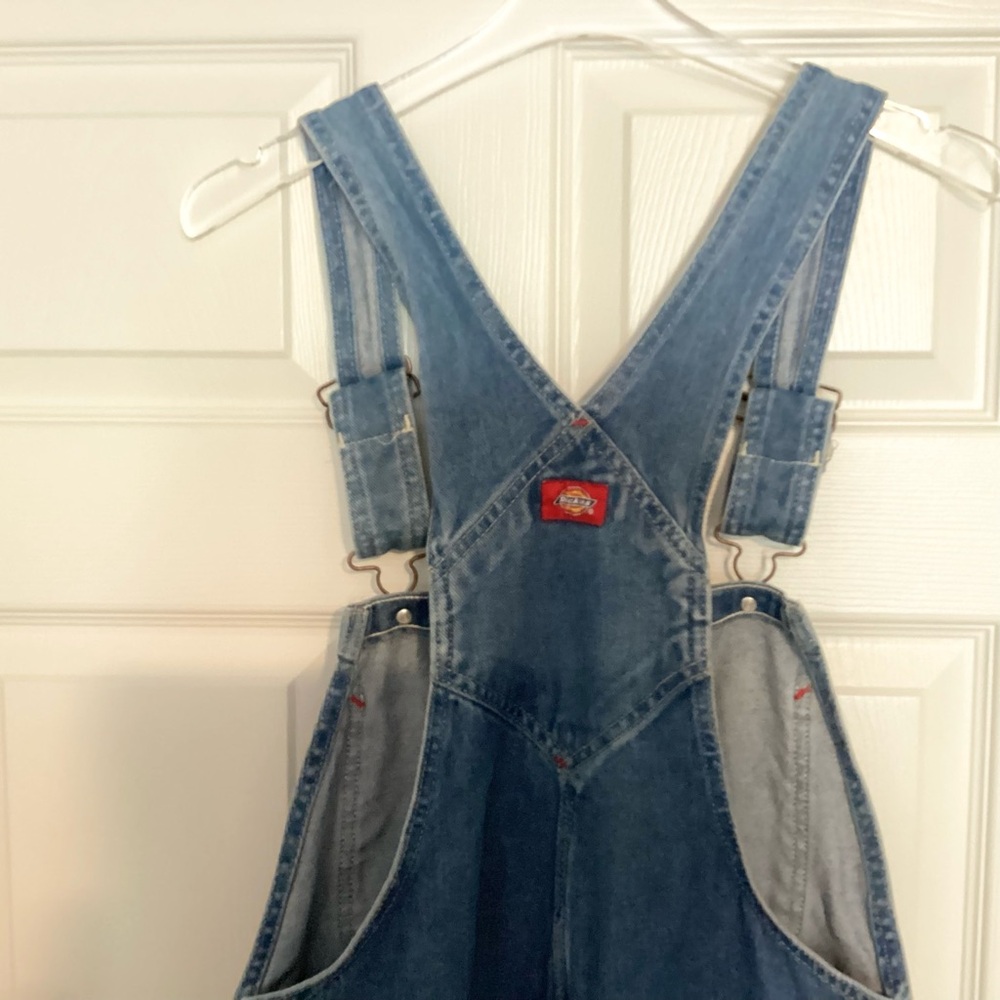 Dickies Medium Blue Relaxed Denim Overalls - Picture 7 of 9